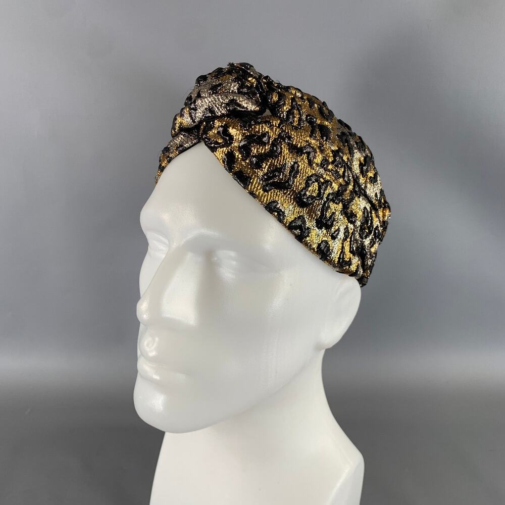 GUCCI Leopard Cotton Blend Metallic Hats